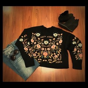 🌺 Floral Blooms Embroidered Sweater 🌺